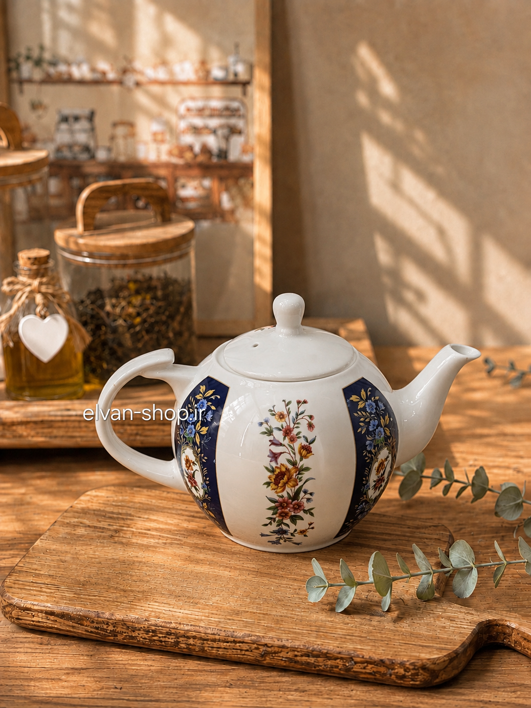 قوری چینی وینچی گلدار | الوان شاپ